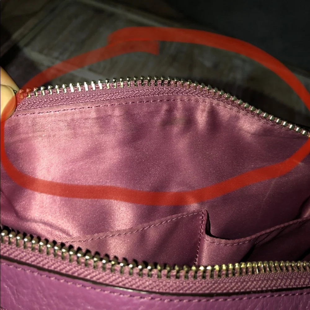 Coach Pink Leather Shoulder Bag with Tassel - Picture 9 of 10